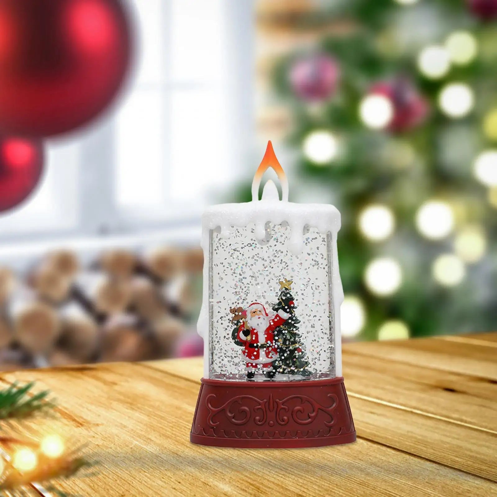 Christmas Candle Light Water Filled Romantic Flameless Candle Decorative Candle