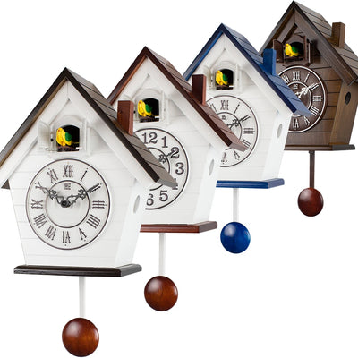 Wood Cuckoo Clock Mechanism – Bird Pendulum Wall Clock for Living Room & Garden, Modern Swing Design, Reloj Decor Gift Ideas SC119 