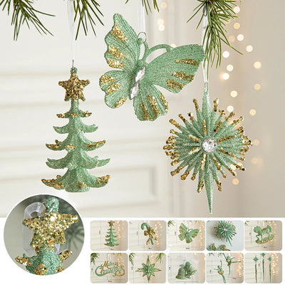 Christmas Pendant Butterfly Snowfake Hanging Pendant Xmas Tree Decor Christmas Tree Pendants Party Props Articulos Para Navidad 