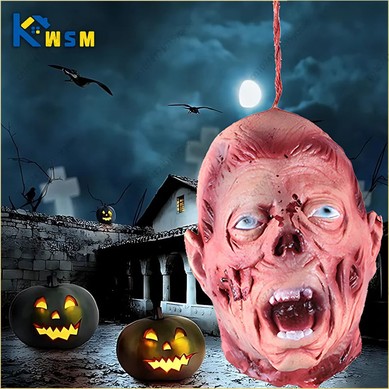 1-3PCS Halloween Simulation Head Decoration | Scary Face Halloween Decoration | Scary Face For Window