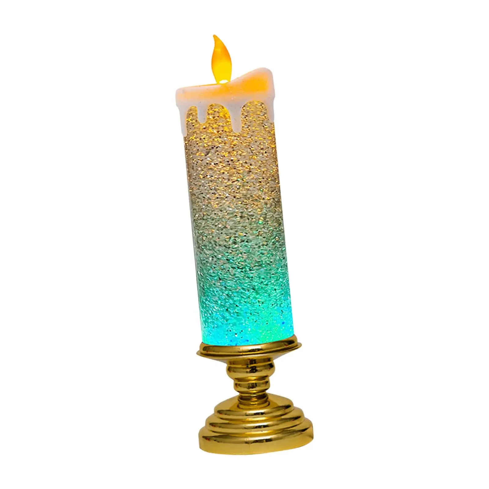 LED Christmas Candle Night Light Ornament for Tabletop Festival Living Room