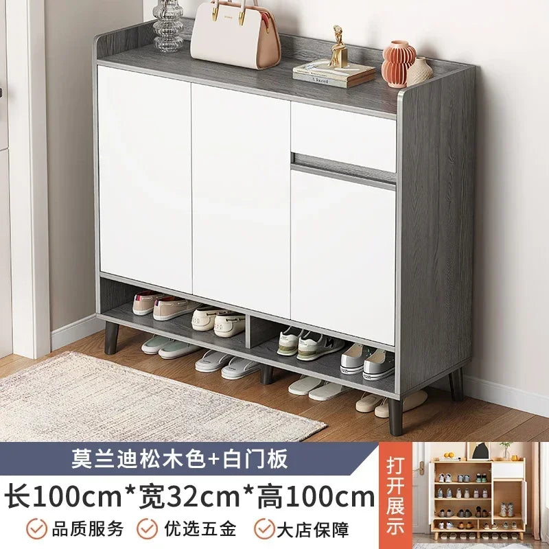 Multi Layer Nordic Shoe Cabinets Closed Storage Modern Drawer Shoe Cabinets Black Stylish Sapateiras Entrance Hall Furniture