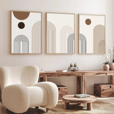 Abstract Geometric Lines Bohemian Posters Oil Paintings Wall Art Prints Modern Living Room Indoor Home Decoration Pictures 