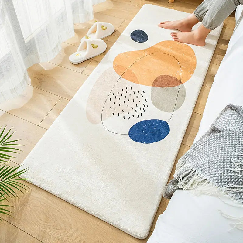 Nordic Style Living Room Sofa Large Area Carpet Bedroom Bedside Soft Thickened Decorative Floor Mat Bathroom Door Rug 