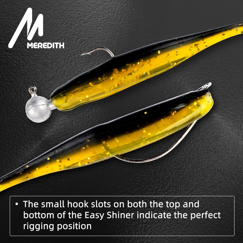 MEREDITH Easy Shiner Fishing Lures - Available in 50mm, 65mm, 75mm, and 100mm Wobblers, Soft Silicone & Plastic Baits for Carp Fishing