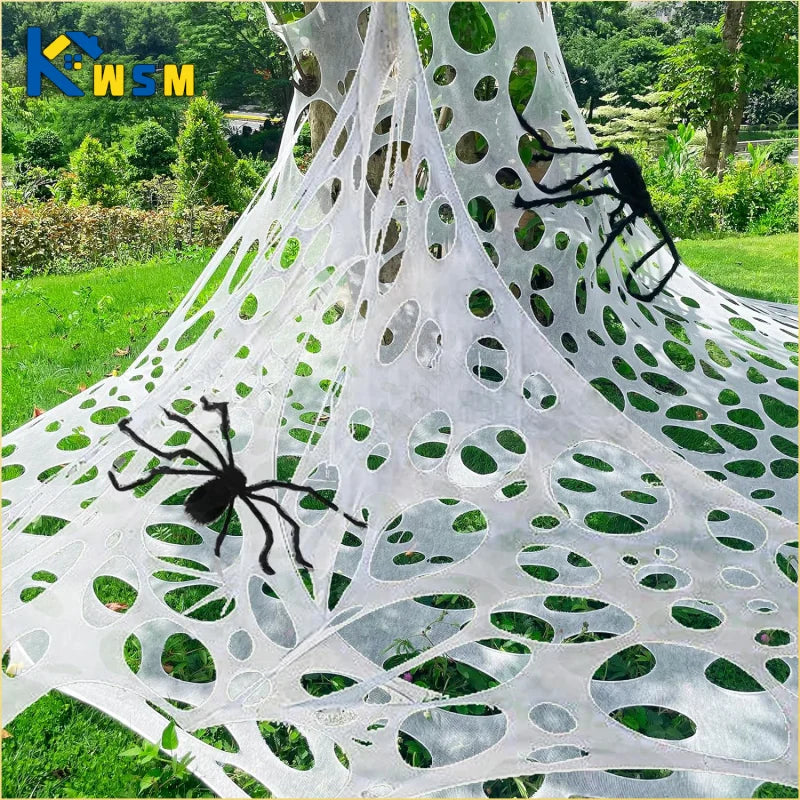 1X4m 2x4m Halloween Spider Web Horror Decoration Fabric Spider Web Halloween Spider Web Horror Decoration Fabric Spider Web