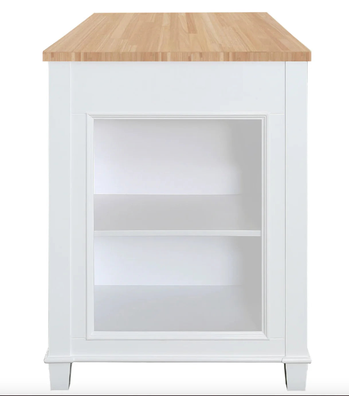 Medley 54" Kitchen Island With Slide Out Table - White