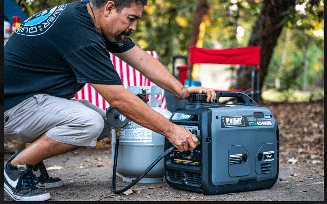 Pulsar Products GD400BN 4000W Portable Super-quiet Dual Fuel & Parallel Capability RV-Ready CARB Compliant 