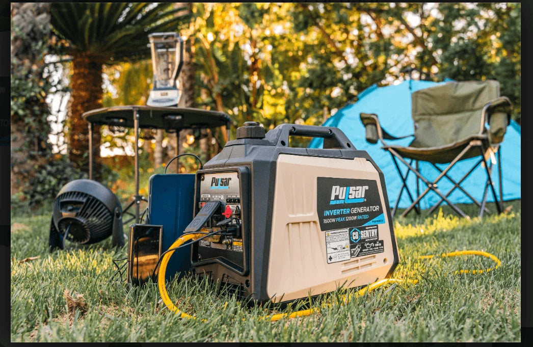 Pulsar PGD16iSCO 1600W Portable Inverter Generator – 1200W Rated, CO Sentry Sensor, Ultra-Light 24 lb