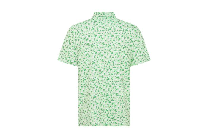 **Underwater Mosaic Print Short Sleeve Polo