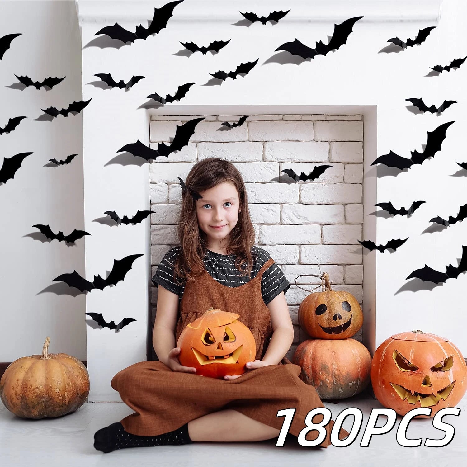 Halloween 3D Bat Decoration Plastic Bat Wall Stickers Furniture Window Yard Sign Decoration Outdoor Lawn Spooky Party Decoration