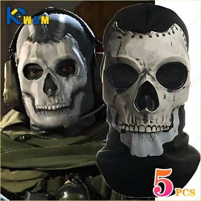 Halloween Horror Ghost Skull Mask Call of Duty MW2 Latex Headgear Helmet Cosplay Perform Party Masquerade Prop Skeleton Masks 