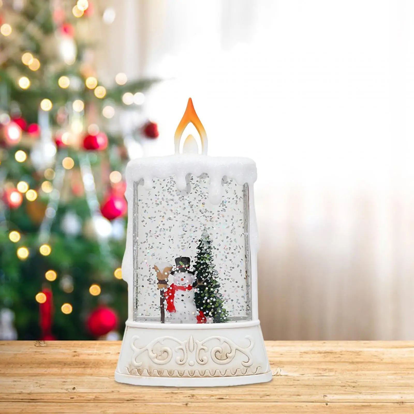 Christmas Candle Light Water Filled Romantic Flameless Candle Decorative Candle