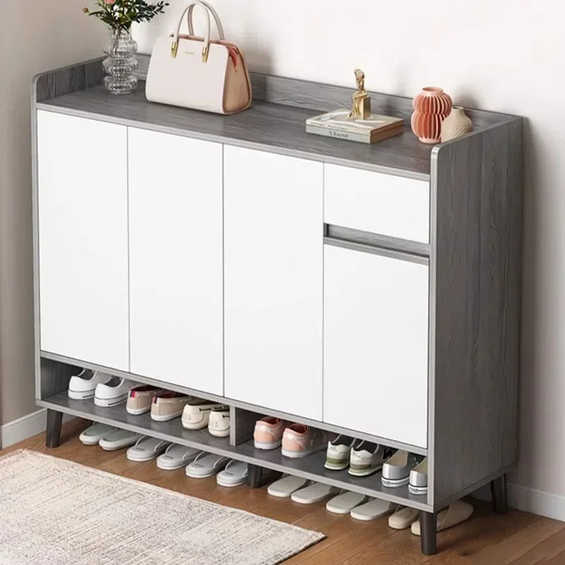 Multi Layer Nordic Shoe Cabinets Closed Storage Modern Drawer Shoe Cabinets Black Stylish Sapateiras Entrance Hall Furniture