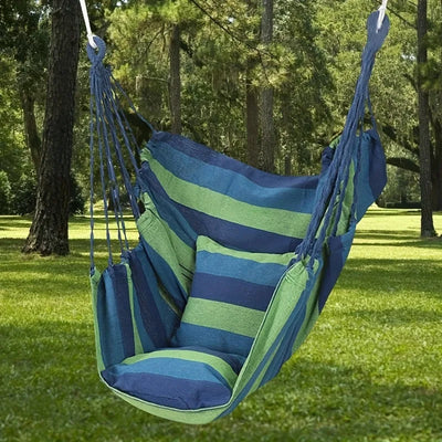 1pc Outdoor Hammock Chair â€“ Canvas Leisure Swing, No Pillow or Cushion, Includes Storage BagÂ 