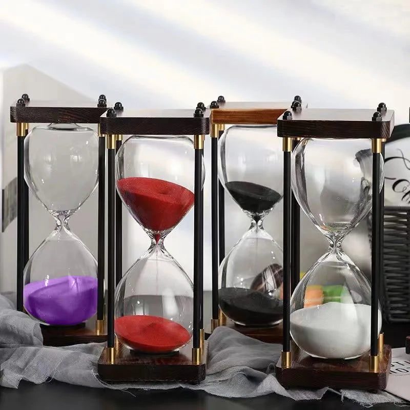 Retro Hourglass – 15/30/45/60 Minutes Timers, Luxury Gift for Study, Living Room, Office Decoration, Decompression Ornament