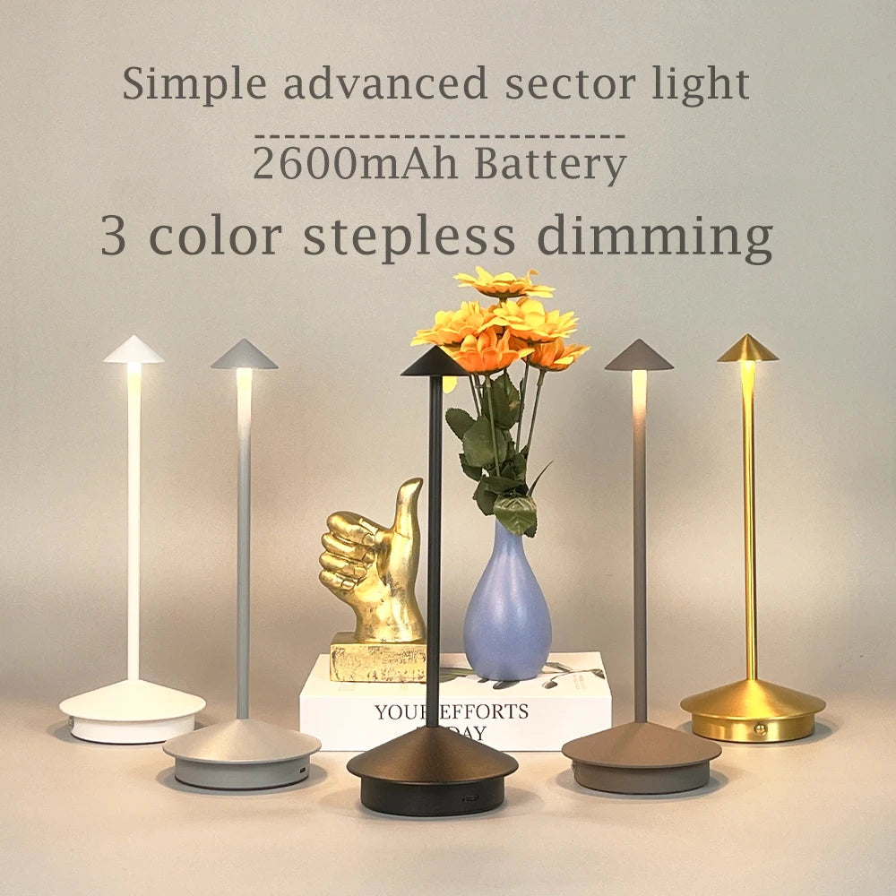 Type-C Rechargeable Table Lamp – Creative Touch LED Design for Dining, Hotel, Bar, Coffee Shop, and Home Decor