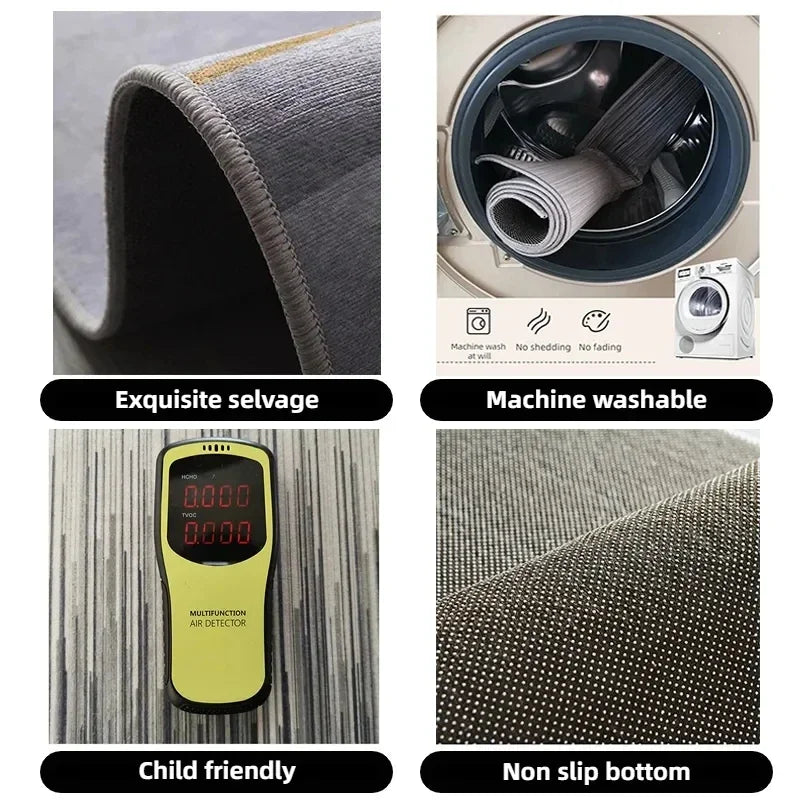 Nordic Sofa Bedroom Decor Carpet Household Washable Non-slip Mat Rugs and Carpets for Home Living Room Decoration Area Rug Large 