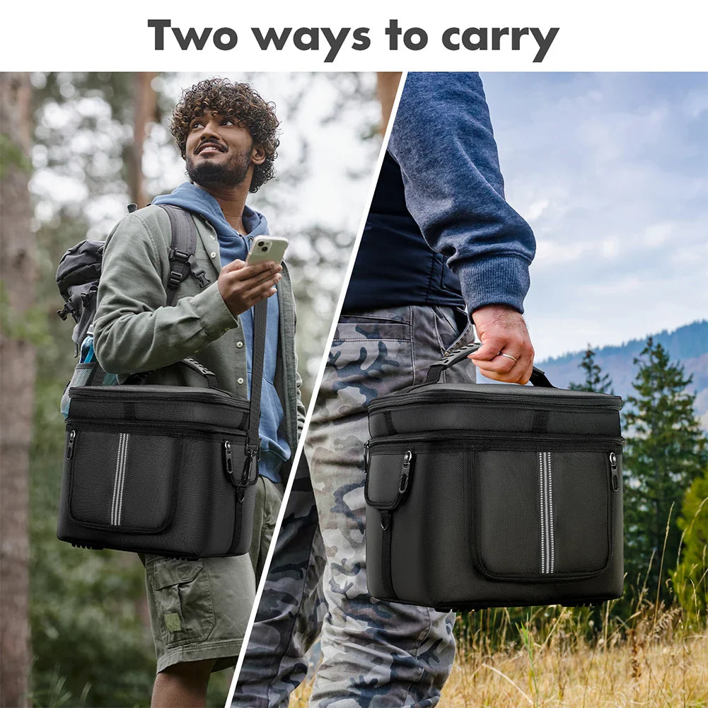 Portable Power Station Bag Waterproof Protective Case with Shoulder Strap & Handle for Ecoflow River 2 Pro & Ecoflow River 2 Max 