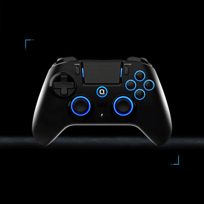 QRD Spark N5 Wireless Controller - Compatible with PS4, PS3, PS2, iOS, Android, PC, Hall Effect, 9-Color LED Lights, Vibration Effect 