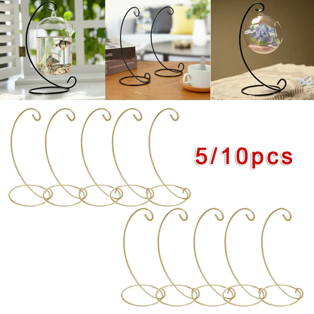 Christmas Bauble Holder Ornament Hanging Display Stand Hanger Metal L Shape Candle Holder Wedding Iron Art Home Decoration Table