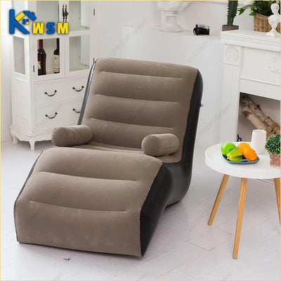 New Inflatable Lazy Sofa Fashionable Comfortable Lunch Break Recliner Indoor Foldable Bed Leisure Air Stool Furniture 