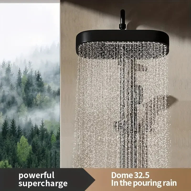 Square Overhead Shower Set Home Booster Shower Set Shower Bathroom Bathing Nozzle Bath Shower Head Bathroom Accessories