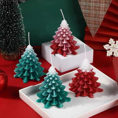 Creative Christmas Tree Atmosphere Decoration with Hand Gift DIY Handmade Christmas Aromatherapy Candles 