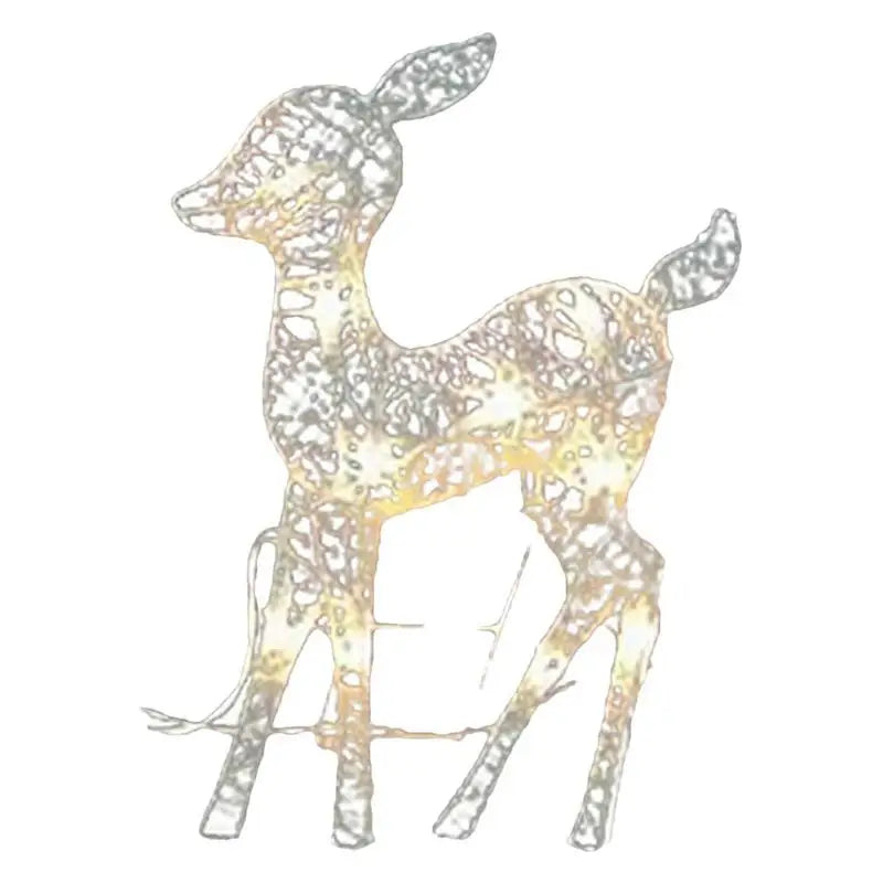 Lighted Christmas Reindeer Water Resistant Light Up Decoration For Garden Glowing Reindeer Outdoor Yard Ornament New Year 2024