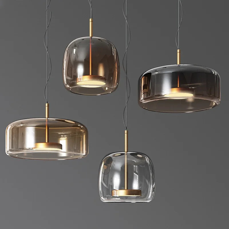 Nordic Glass Cover LED Pendant Lights - Elegant Chandeliers for Living Room, Dining Room, Coffee Tables, and Bedroom