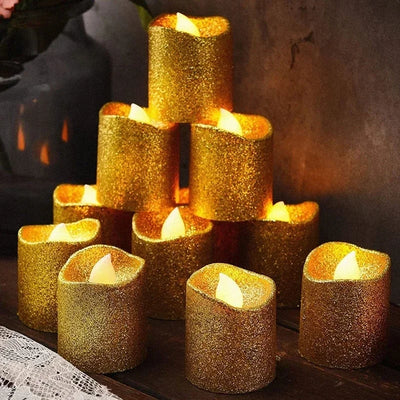 3/12Pcs Flameless Led Candles Light Tealight Battery Power Candles Lamp Birthday Candle Light Christmas Wedding Party Home Decor 