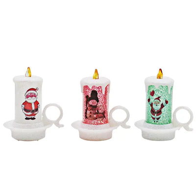 Christmas Eve Light Decorative Candle Light LED Electronic Candle Snowman Light Christmas Table Decoration Christmas Ornaments 