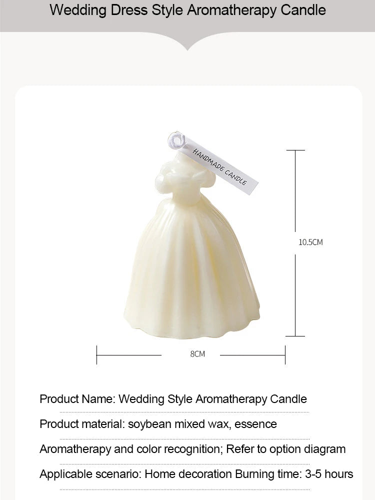 Creative Design For Wedding Dresses Home Decoration Aromatherapy Wax Candle Christmas Gift Candle Gift Fragrance