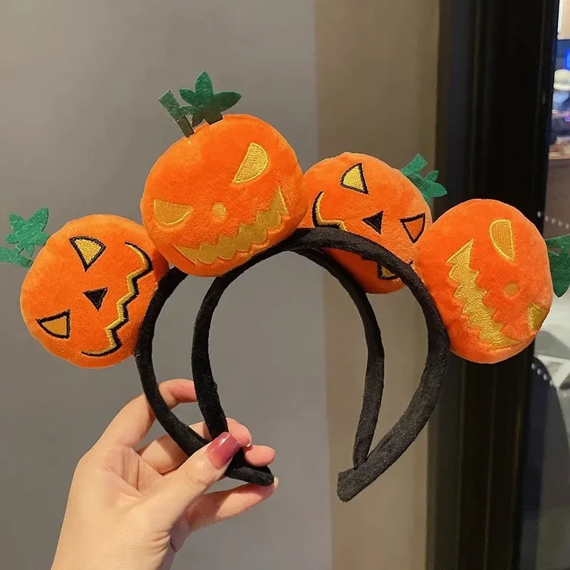 20PCS Halloween Spooky Pumpkin Hair Bands Quirky cute wash face headband women 2024 Halloween Party Hairpin Decoration Headpiece