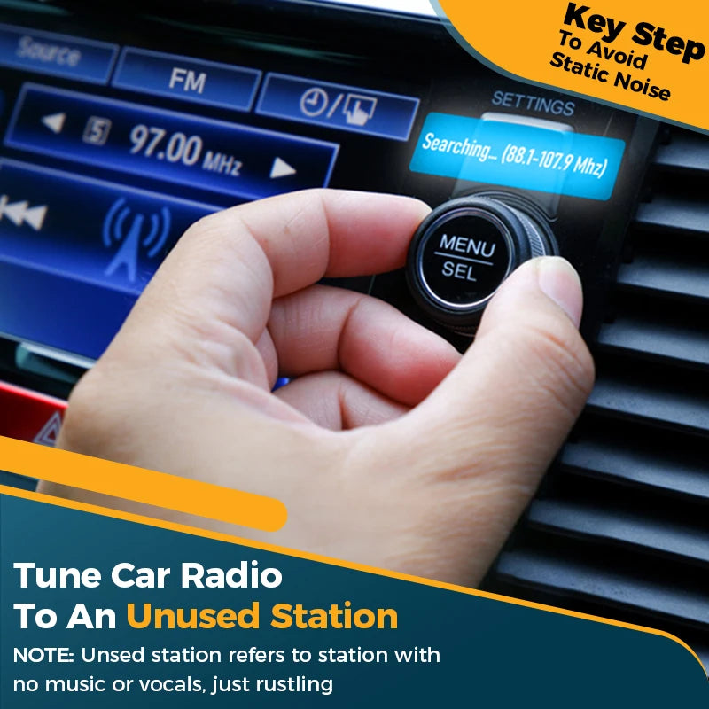 Joyroom Bluetooth 5.3 FM Transmitter for Car with Dual Mics, Deep Bass Sound, and 48W PD & QC3.0 Fast Charger 
