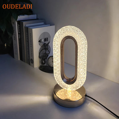 Luxury Crystal Table Lamp – Creative LED Bedside Lamp for Bedroom, Romantic Atmosphere, Internet Celebrity Desk Light 