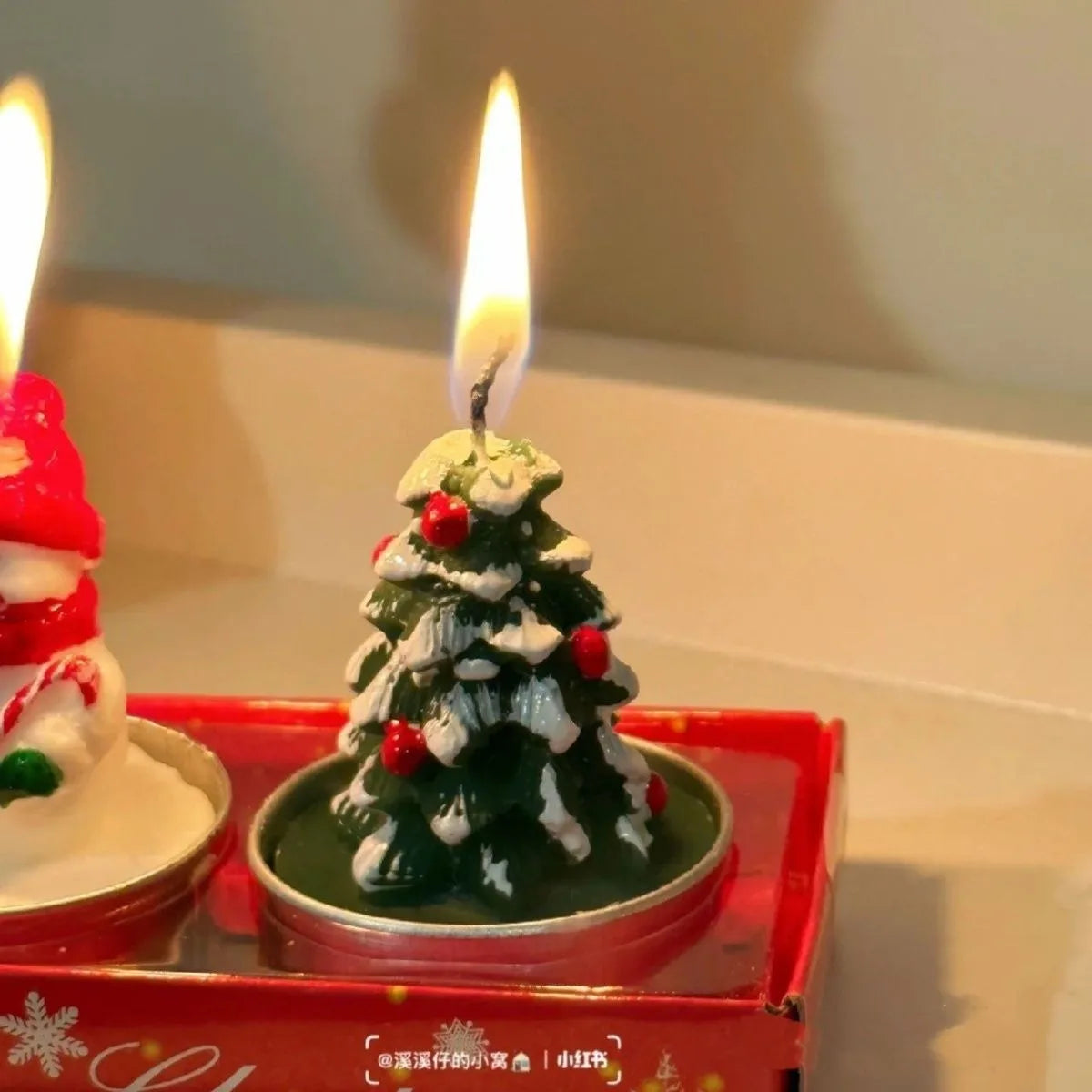 Christmas Tree Scented Candle Handmade Santa Claus Cute Soy Wax Candles Snowman Wedding Candles Home Decoration Party Xmas Gifts