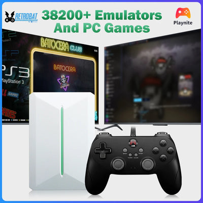 Retro Gaming HDD Game Console - Retrobat & Playnite with 38,200+ AAA & Retro Games for PC/Laptop, PS3, PS2, Wii, WiiU, Switch, PS1, N64, DC, MAME 