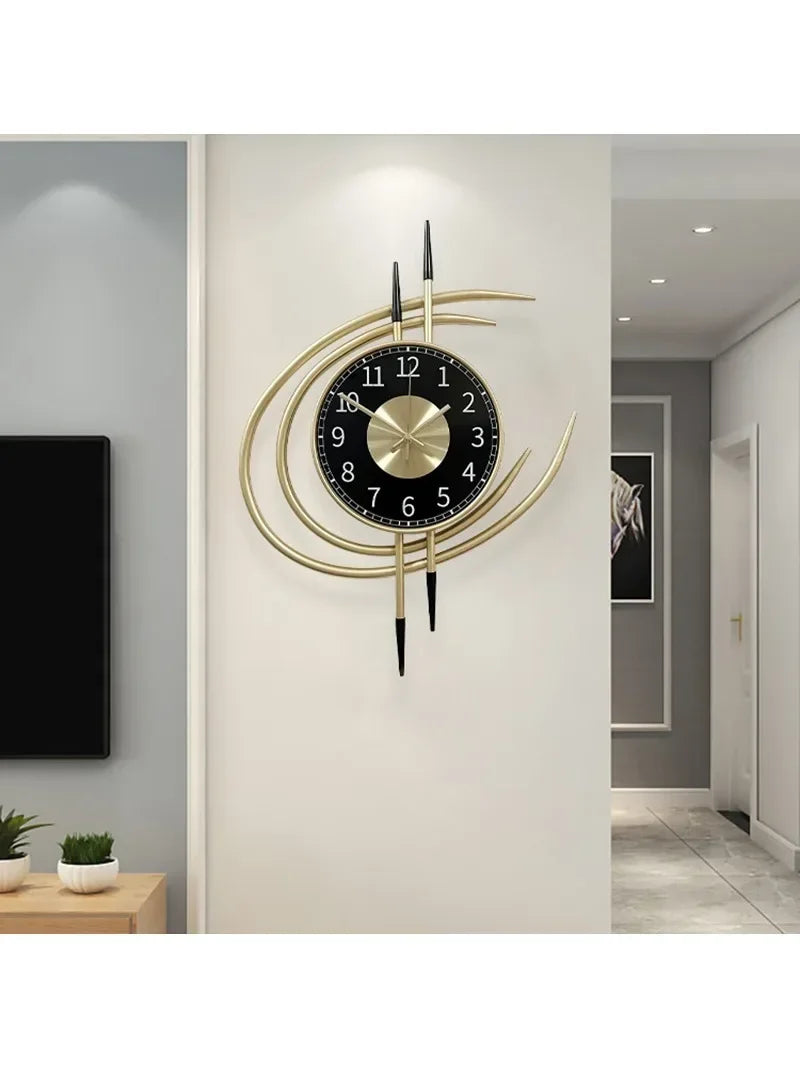 The Eye of The Storm Wall Clock, Iron Art Fashion Clock Silent Bedroom Home Wall Decoration