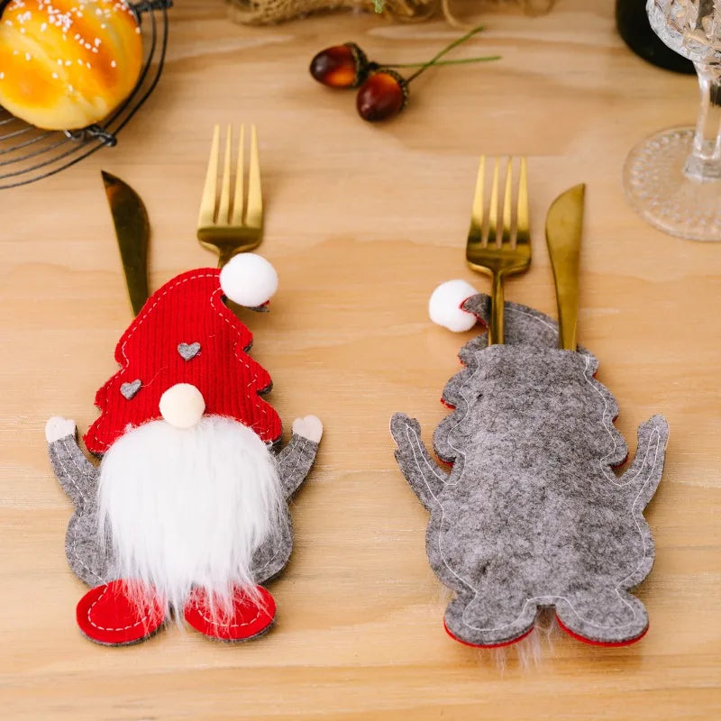 Christmas Cutlery Sets Rudolph Cutlery Sleeves Rudolph Cutlery Sets Christmas Party Cutlery Sets Christmas Table Decoration