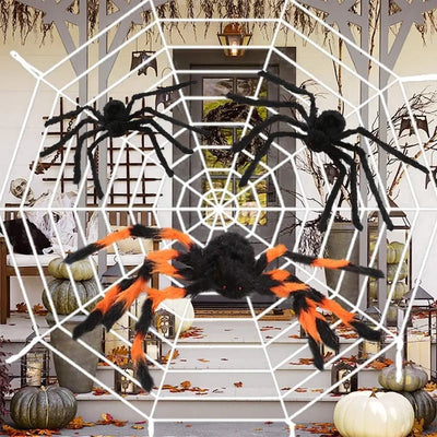 Black Scary Giant Spider | Halloween Decoration Props For Outdoor | Huge Spider For Halloween | DIY Giant Spider Yard Decoration for Halloween 
