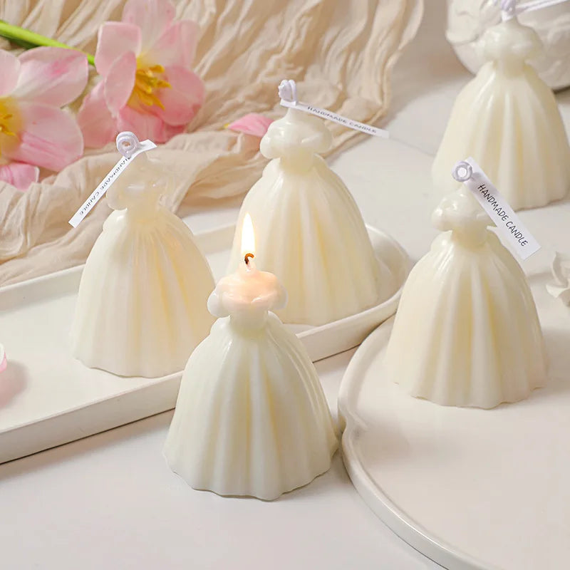 Creative Design For Wedding Dresses Home Decoration Aromatherapy Wax Candle Christmas Gift Candle Gift Fragrance