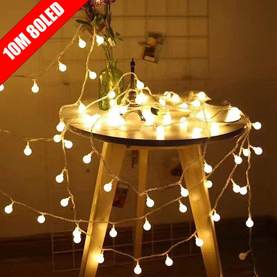 Led Ball String Lights USB/Battery Operated String Lights Outdoor Globe Fairy Light for Wedding Halloween Garden Christmas Decor 