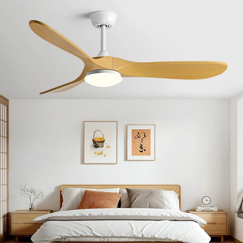 42/52/60 Inch Ceiling Fan – 3 ABS Blades, DC 35W Pure Copper Motor, with Remote Control and 24W LED Light, for Restaurant