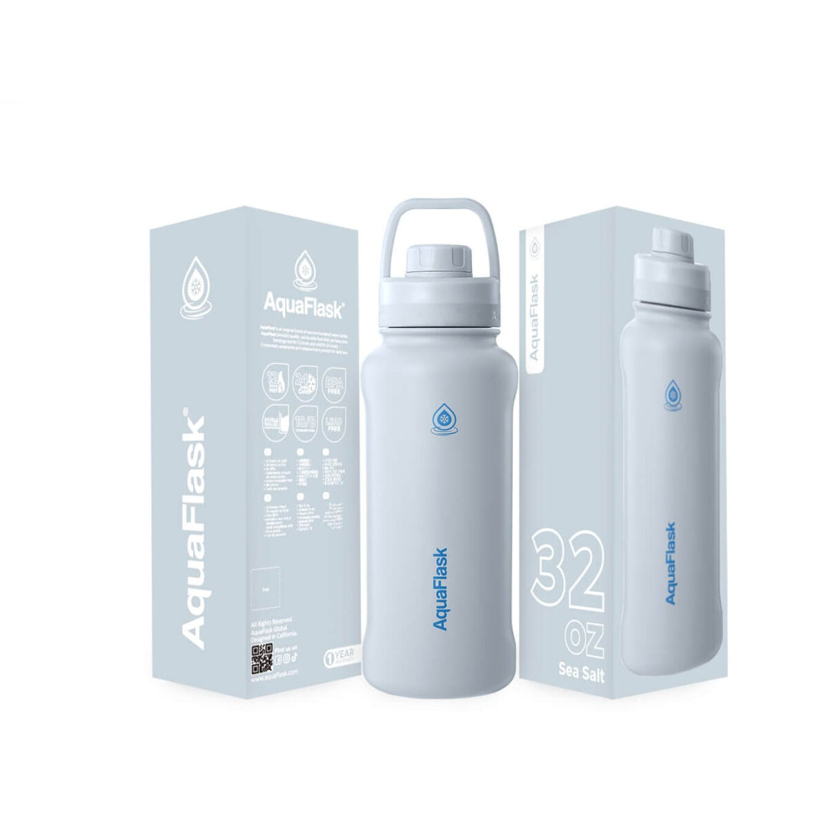 AquaFlask 935mL (32oz) Vacuum Insulated Bottle – Stainless Steel, Leak-Proof 