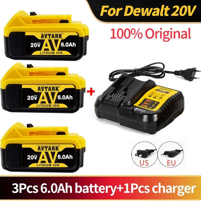 20V 6Ah MAX Lithium Battery â€“ Replacement for DeWalt DCB184, DCB181, DCB182, DCB200, 20V, 6A, 8A, 12A, 18VÂ 