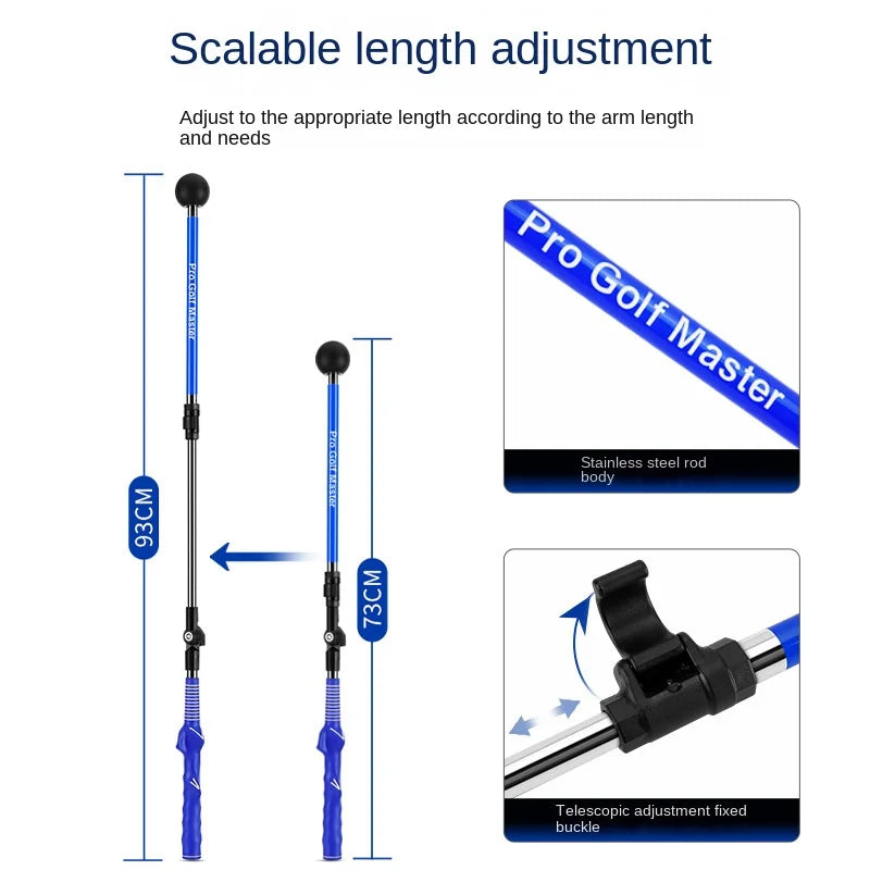 PGM Golf Swing Trainer - Folding Correction Device, Adjustable Length & Angle, Beginner-Friendly, Suitable for Left & Right Hands (HGB023)