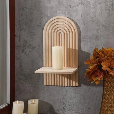 Bohemian Wall Mounted Bookshelf Creative Boho Wind Pine Hanging Rack Pine Wall Hanging Display Rack Home Decor 
