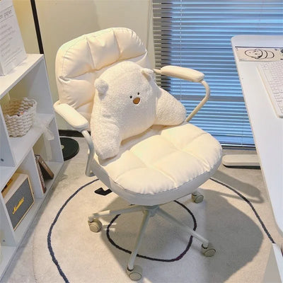 Computer Chair Sedentary Comfortable Home Study Dormitory Backrest Seat Bedroom Lift Swivel Chair Office Chair 