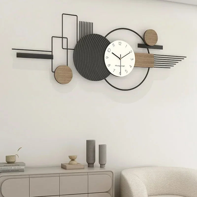 Luxury Aesthetic Large Wall Clock – Creative Big Size Design for Living Room & Restaurant Decor